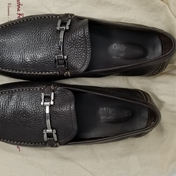 Ferragamo Brown Paragi Bit Loafers Drivers